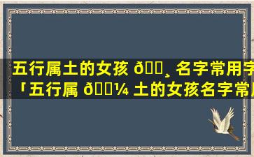 五行属土的女孩 🕸 名字常用字「五行属 🐼 土的女孩名字常用字有哪些」
